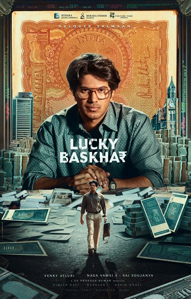 Dulquer Salmaan presents the first look of 'Lucky Baskhar' on his 12th cinematic anniversary.